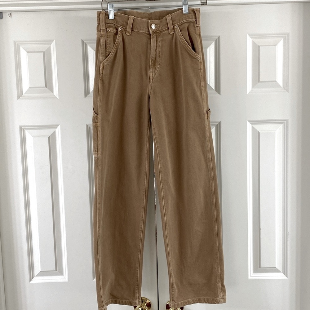 GAP CARPENTER JEANS. TAN. SZ 26/2. BARELY WORN!
